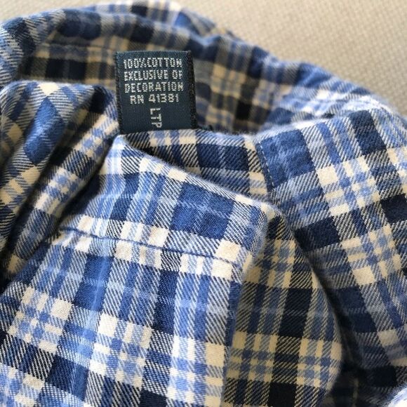 Ralph Lauren Navy and White Plaid Casual Shirt - Picture 6 of 6